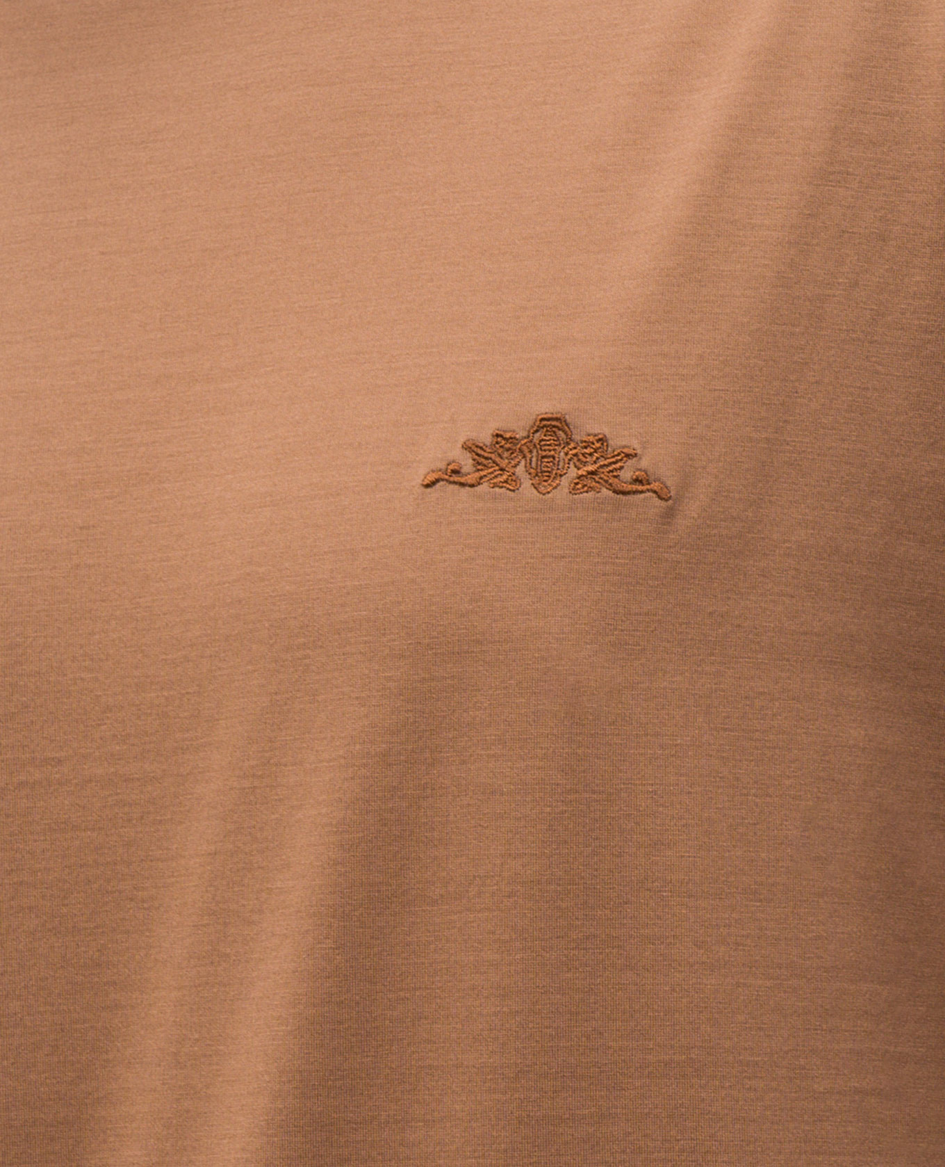 

Brown T-shirt with embroidery Castangia dal 1850