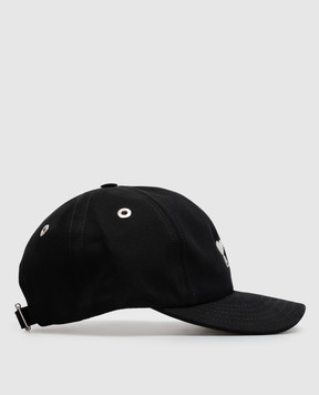 Ami Paris Black cap with embroidered emblem UCP265AW0041w