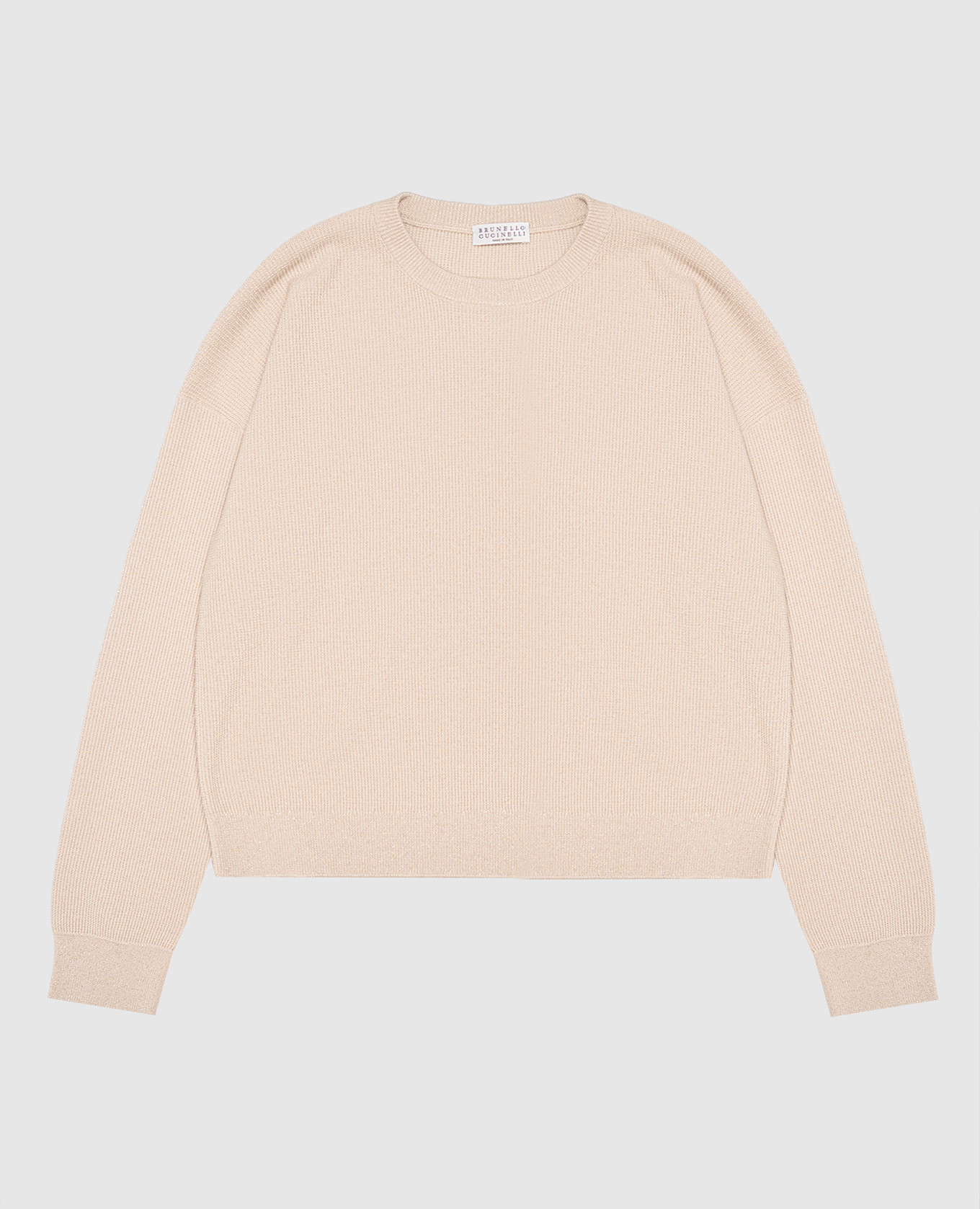 Children's beige jumper with lurex
