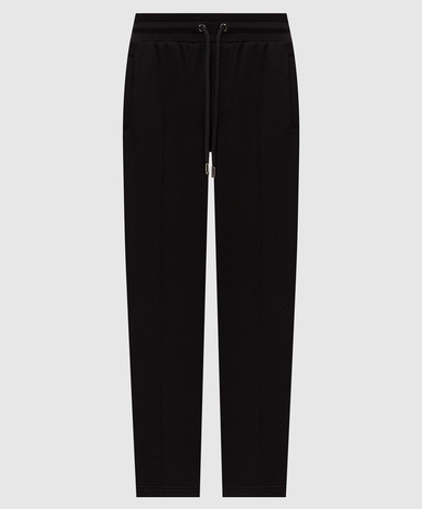 Black sweatpants with logo embroidery