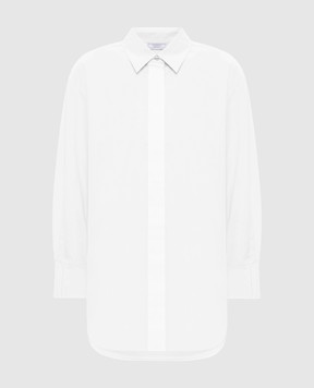 Peserico White shirt with a monil chain A0650301979