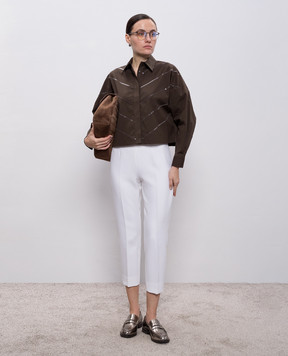 Peserico Brown shirt with sequins S0687100Q08932