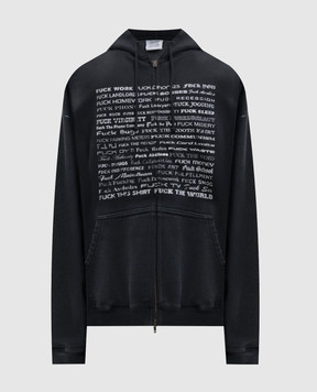 Vetements Fuck Everything black sports jacket ME76ZU211BX