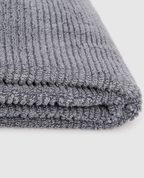 L'appartement Slim grey terry towel SLIMRIBBATHTOWEL