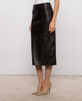 Brunello Cucinelli Brown leather skirt M0CTNG4114