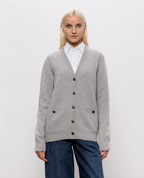 Dolce&Gabbana Gray wool cardigan FXVFJTJDVMU