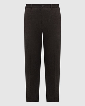 Stefano Ricci Brown wool pants M8T63B0010T6054