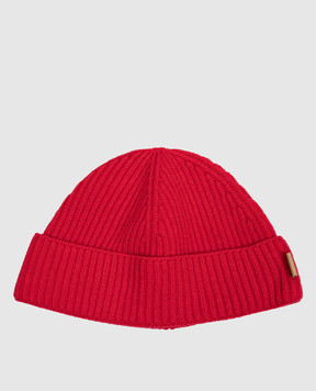 Ami Paris Red wool beanie hat UBO010AK0005