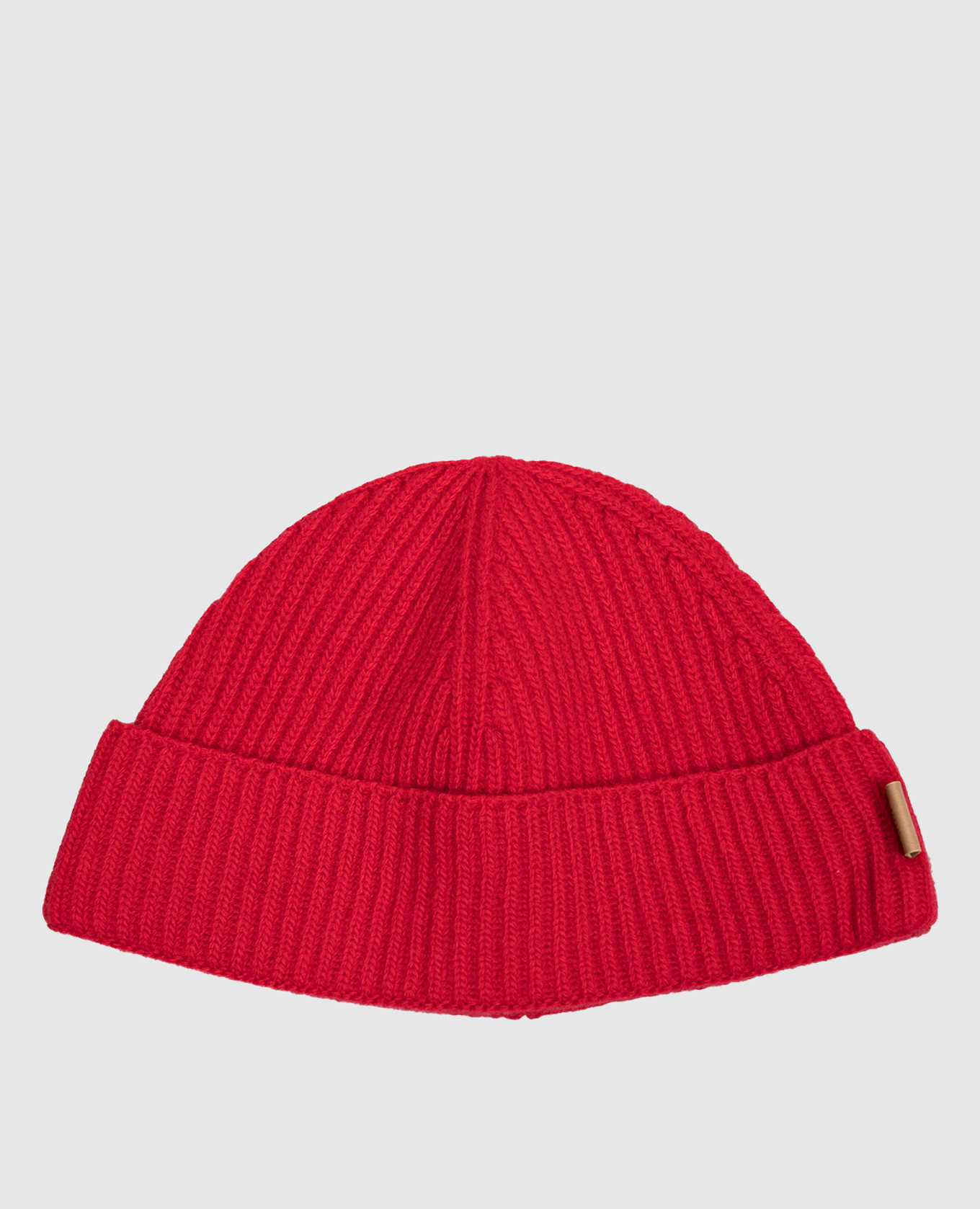 Red wool beanie hat