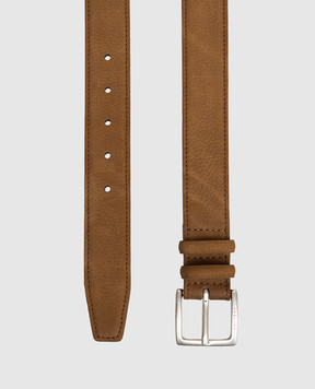 Orciani Brown nubuck belt with logo U08279ANAB