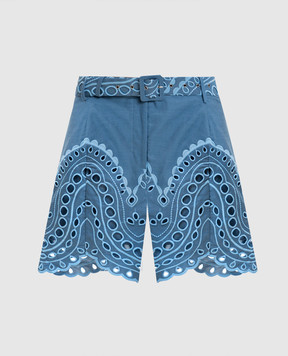 Charo Ruiz Dune blue shorts with belt 263500