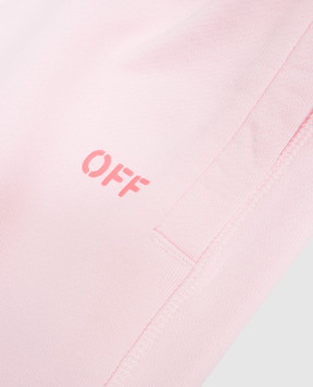 Off-White Kids' pink joggers with Off logo print 44GCH001S26F001