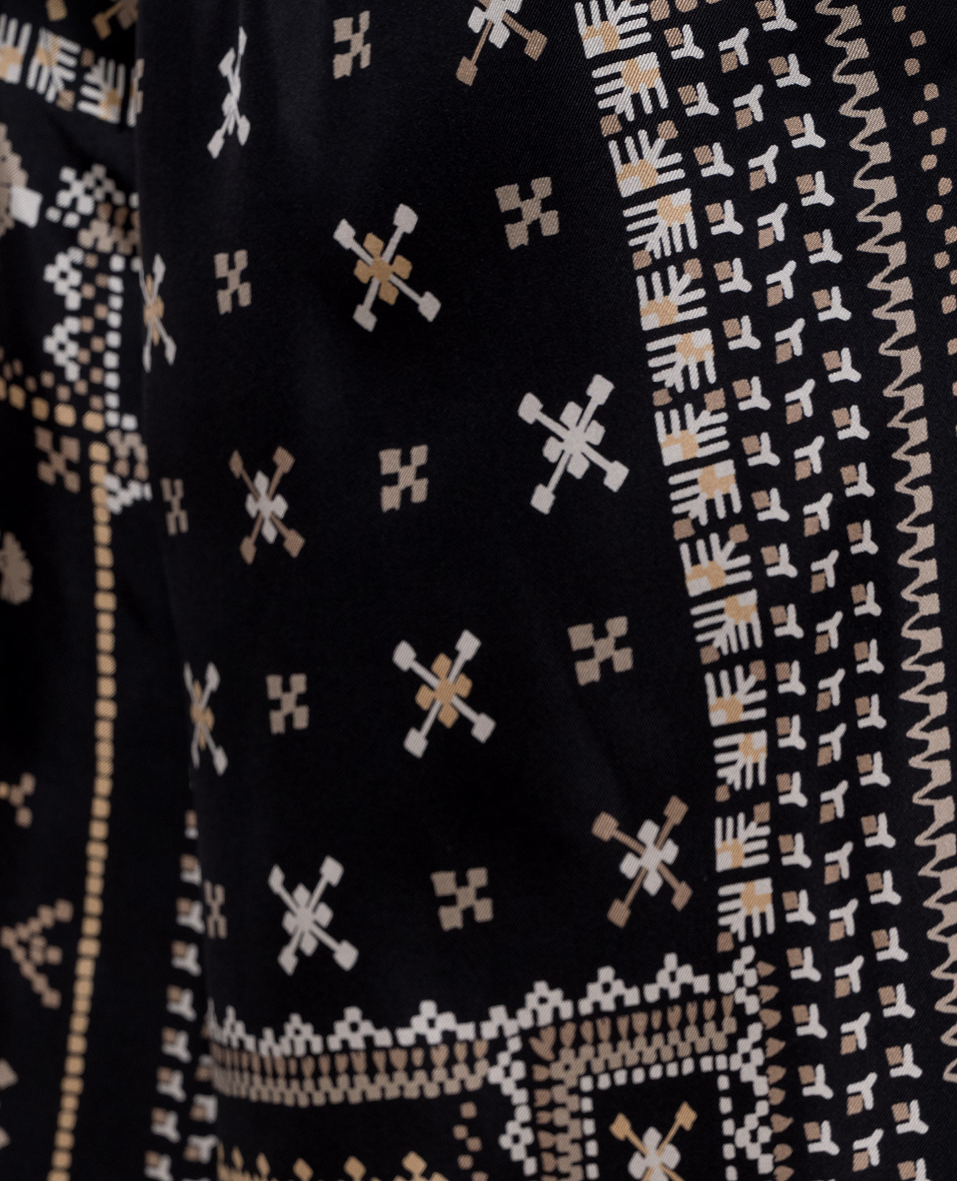 

Black Tumble Silk Shorts Momoni