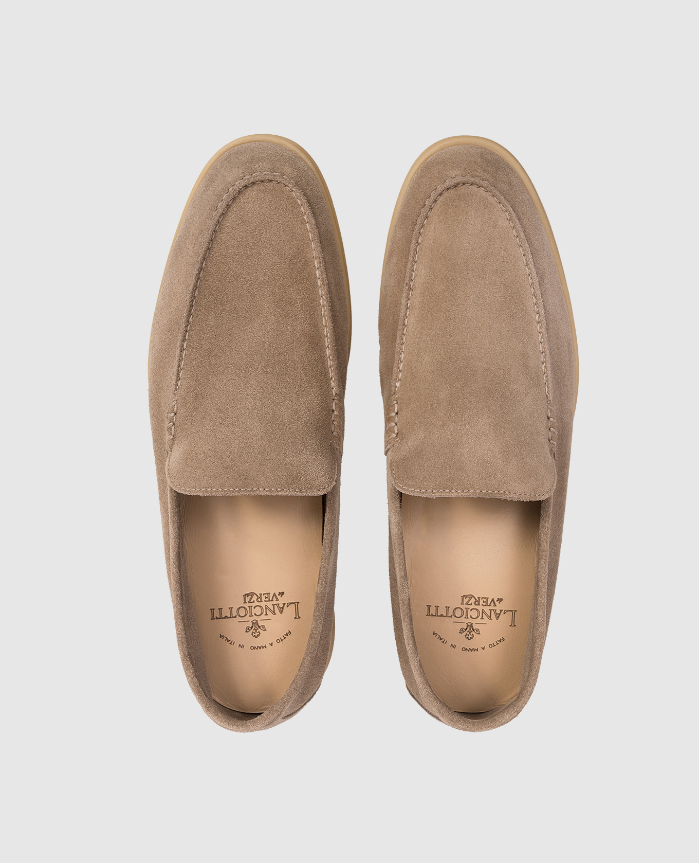 

FELIX beige suede loafers Lanciotti De Verzi