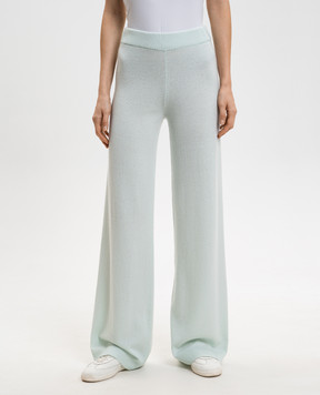 Allude Green wool and cashmere flared sweatpants 26217706