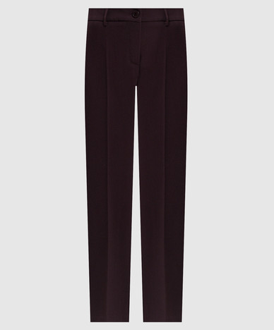 Burgundy pants with textured logo