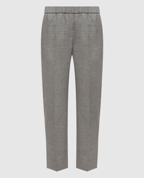 Peserico Gray wool pants P04572Z02581