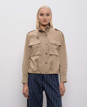 Brunello Cucinelli Beige jacket with linen ML5977782