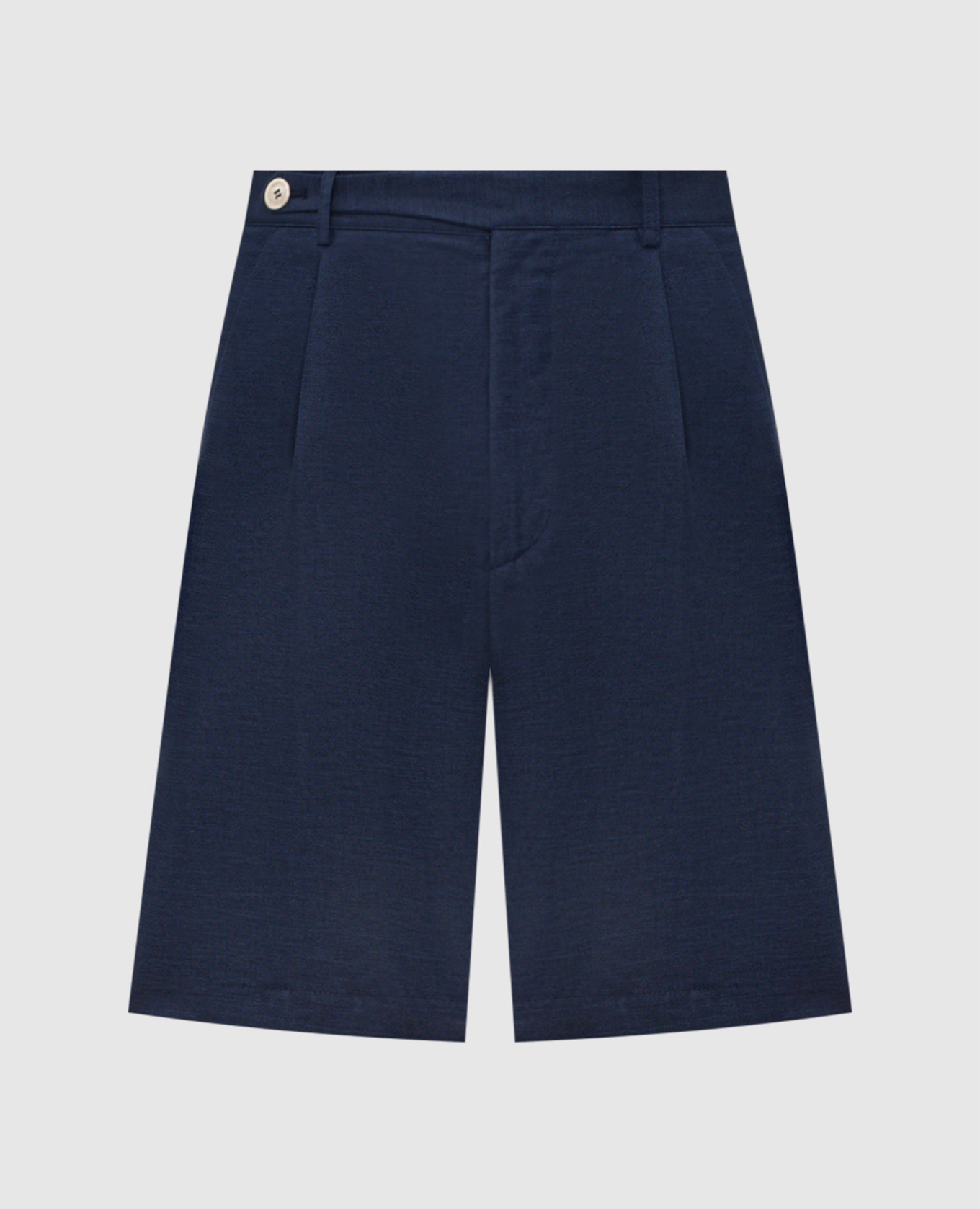 Blue linen shorts