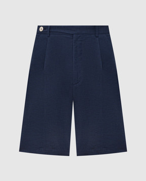 Brunello Cucinelli Blue linen shorts MH262G0620