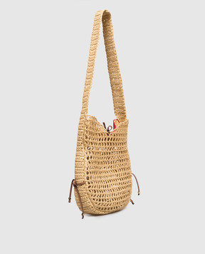PUCCI Beige Puccinella woven bag with logo plate 6HBC356H026