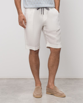 Cashmere&Whiskey White linen shorts 0255500638