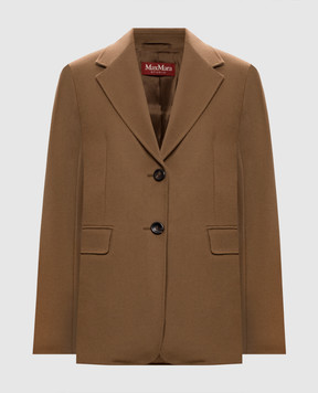Max Mara VOLPINO brown wool jacket MSTVOLPINO