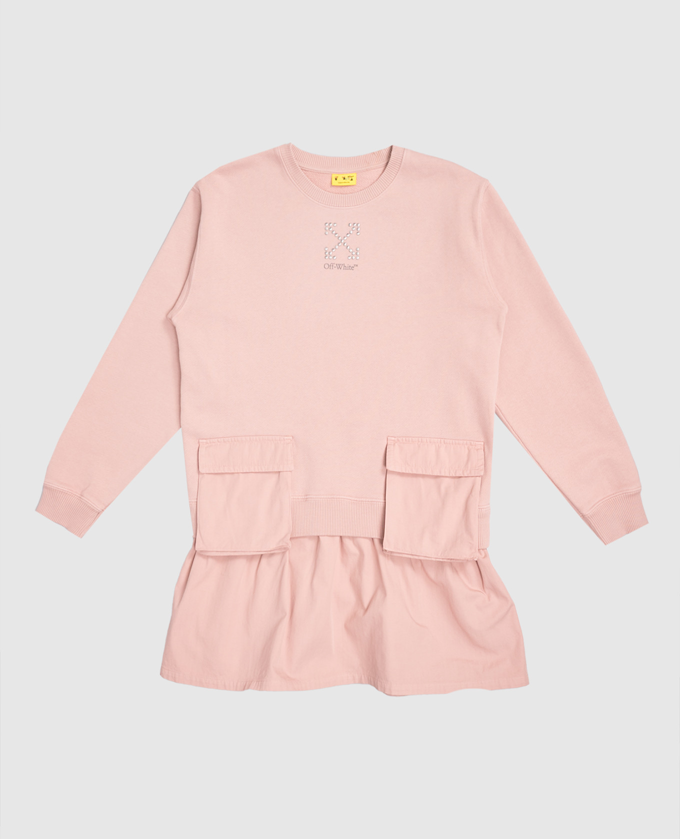 Children's pink dress with logo