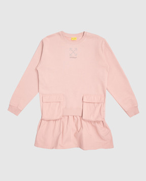 Off-White Children's pink dress with logo 44GDF006F5F001