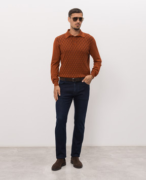 Stefano Ricci Terracotta patterned polo KE08021P03E26371