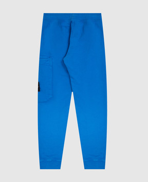 Stone Island Kids' blue joggers with logo K2S166200001S0A2014