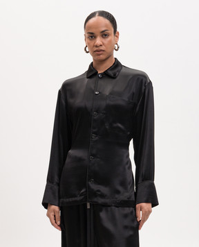 Ann Demeulemeester Coby Relaxed Lounge black blouse B0014007FA734