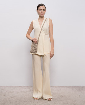 Faithfull Khai beige vest with a smell of linen FF4327LAE