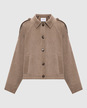 Yves Salomon Brown cashmere jacket 26EYV04464CAFL