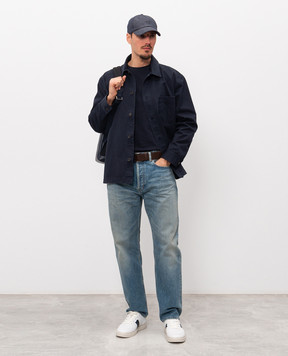 Saint Laurent MICK blue jeans with a worn effect 816412Y11CA