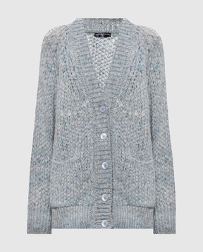 Ermanno Scervino Life Blue alpaca wool cardigan D494N503IJT