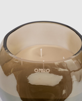 Onno Cape Champagne L candle with Sage scent in a glass candle holder ON514SA