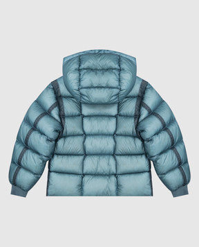 C.P. Company Children's blue down jacket with logo CUS01FL3AB148