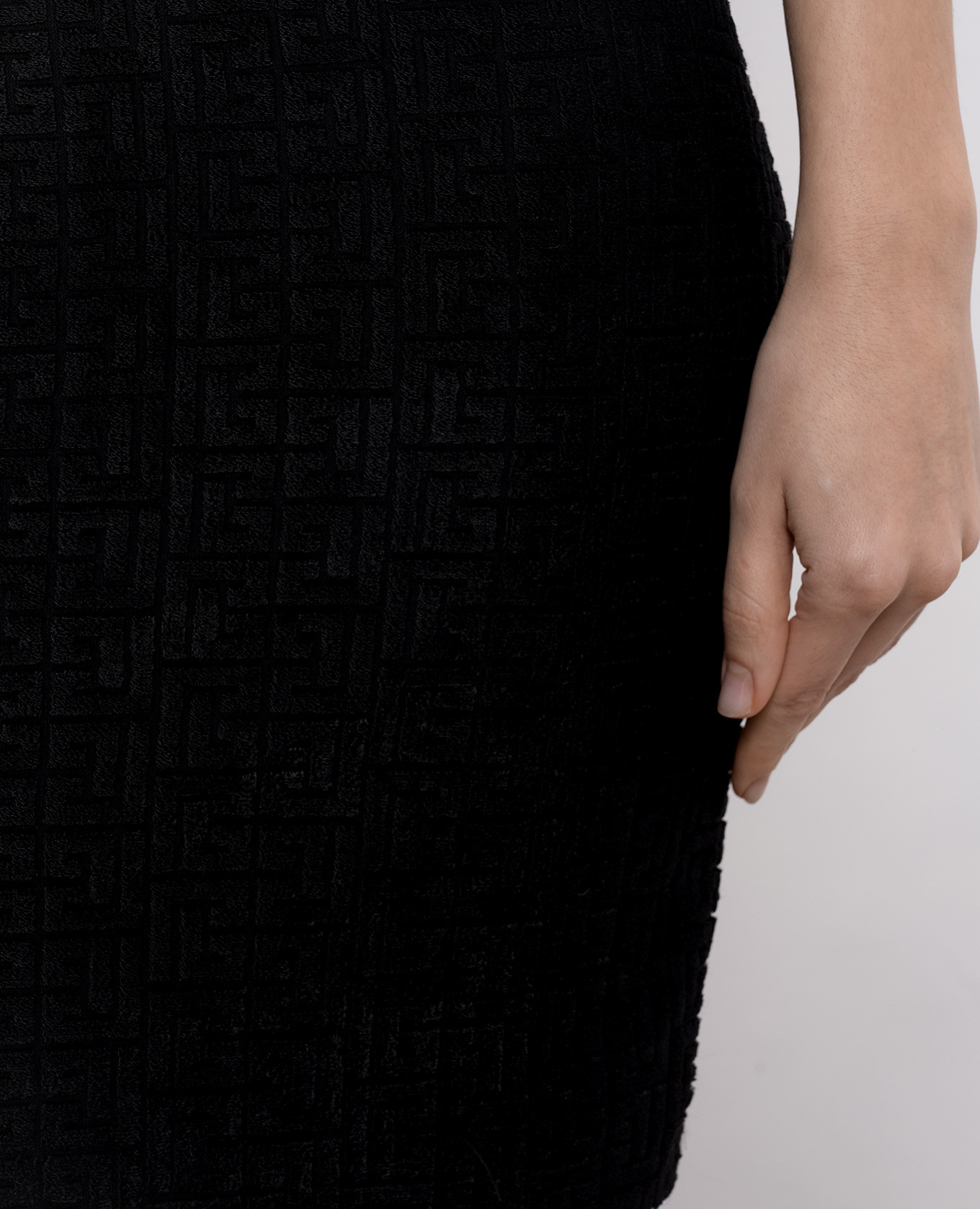 Black skirt with branded pattern Balmain 5