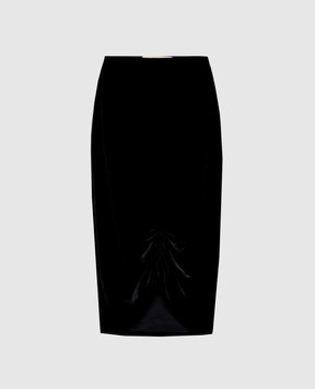 Valentino Black velvet skirt with silk 8B0RAEZ5A64