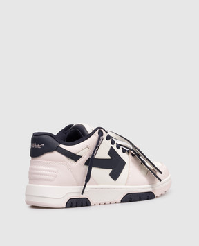 Off-White Out Of Office pink leather sneakers OWIA259S26LEA003