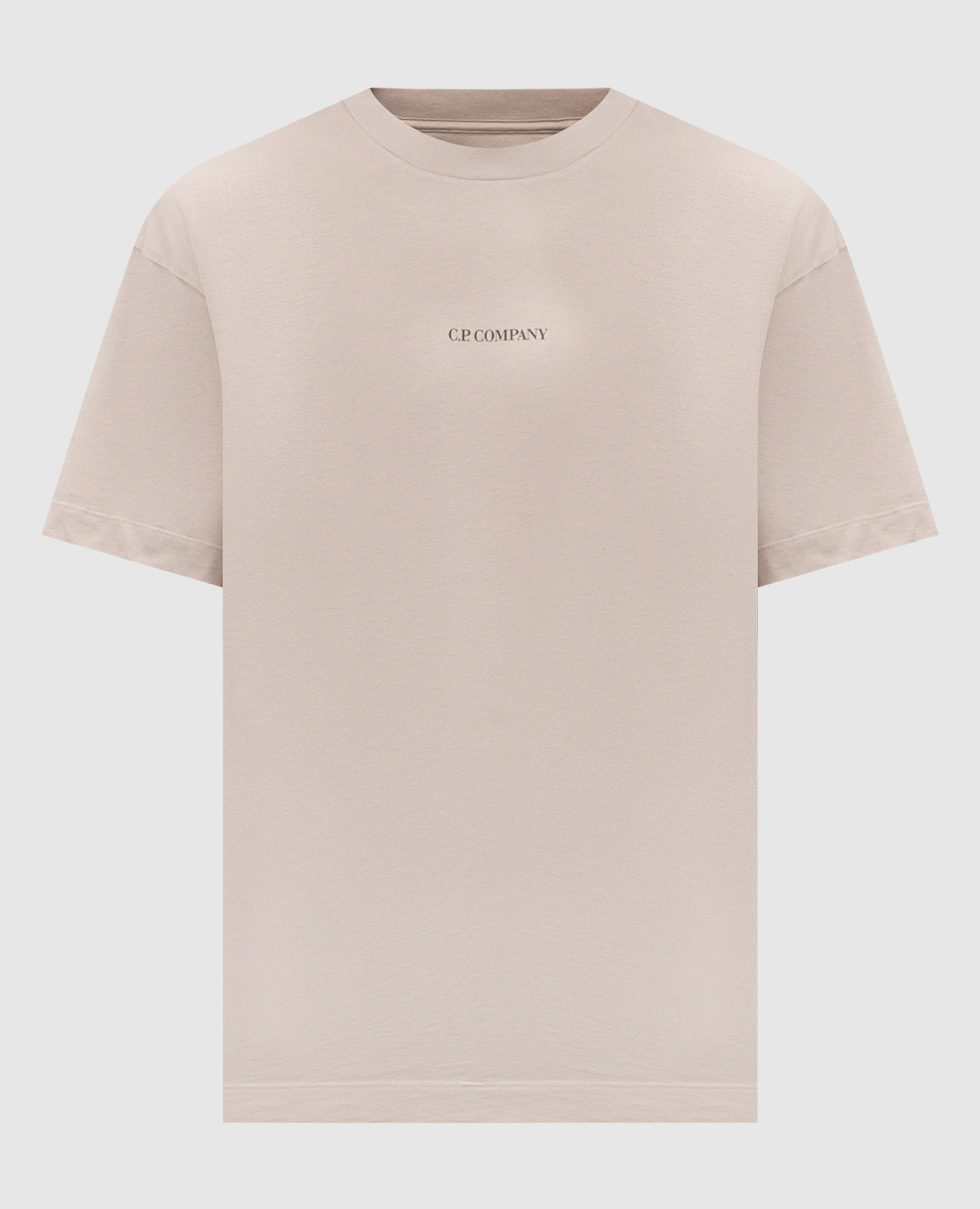 

Beige T-shirt with monogram C.P. Company
