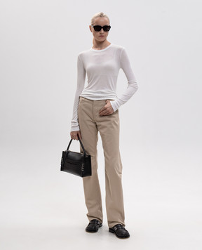 JW Anderson White ribbed long sleeve JO0292PG1904