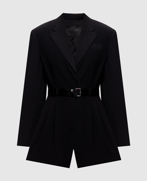 Dondup Black wool jumpsuit with belt DA550TS0011DXXX