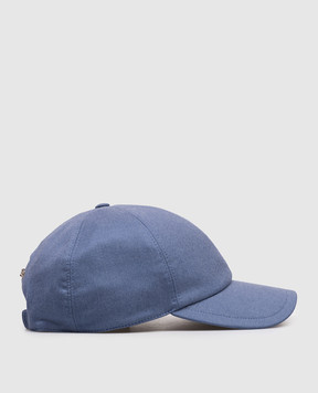 Stefano Ricci Blue cashmere and silk cap MCV610013EMA0035