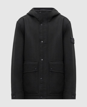 Stone Island Blue jacket with wool L2S154100018S0F24