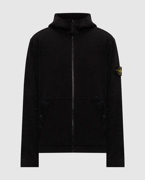 Stone Island Black sports jacket with logo patch L2S156100020S0472