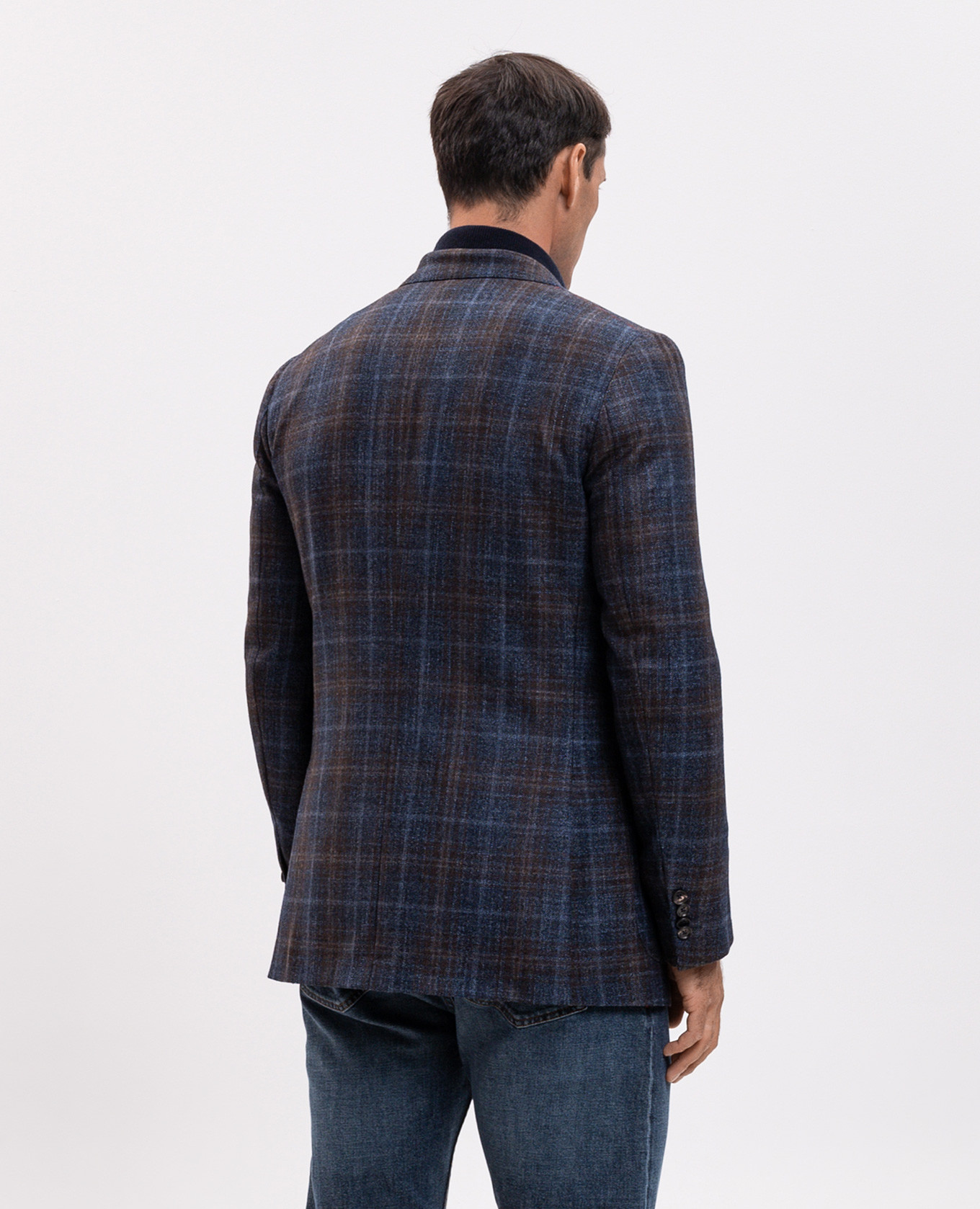 Blue checked jacket ISAIA 4