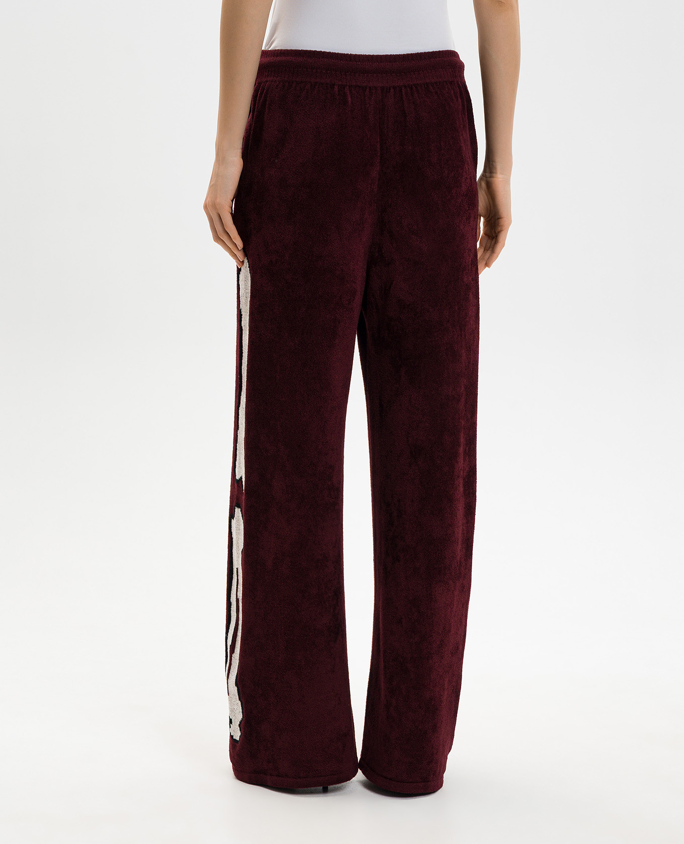 

Burgundy sweatpants with logo embroidery AMIRI