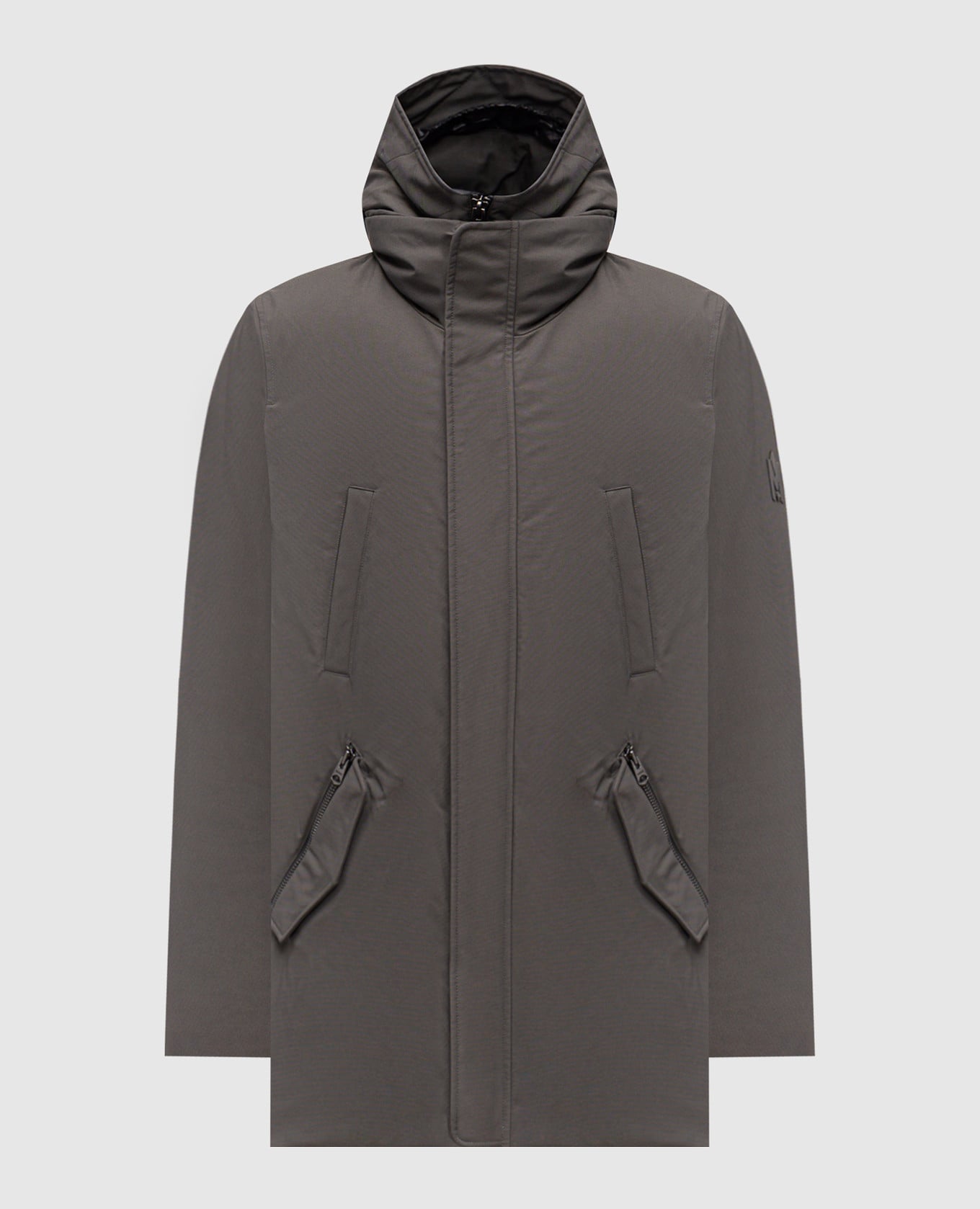 Edward grey down jacket with emblem